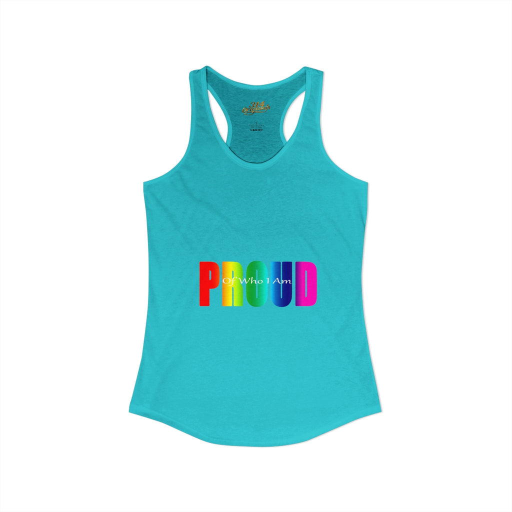 'PROUD' Women's Ideal Racerback Tank Printify Tank Top  314 Originals