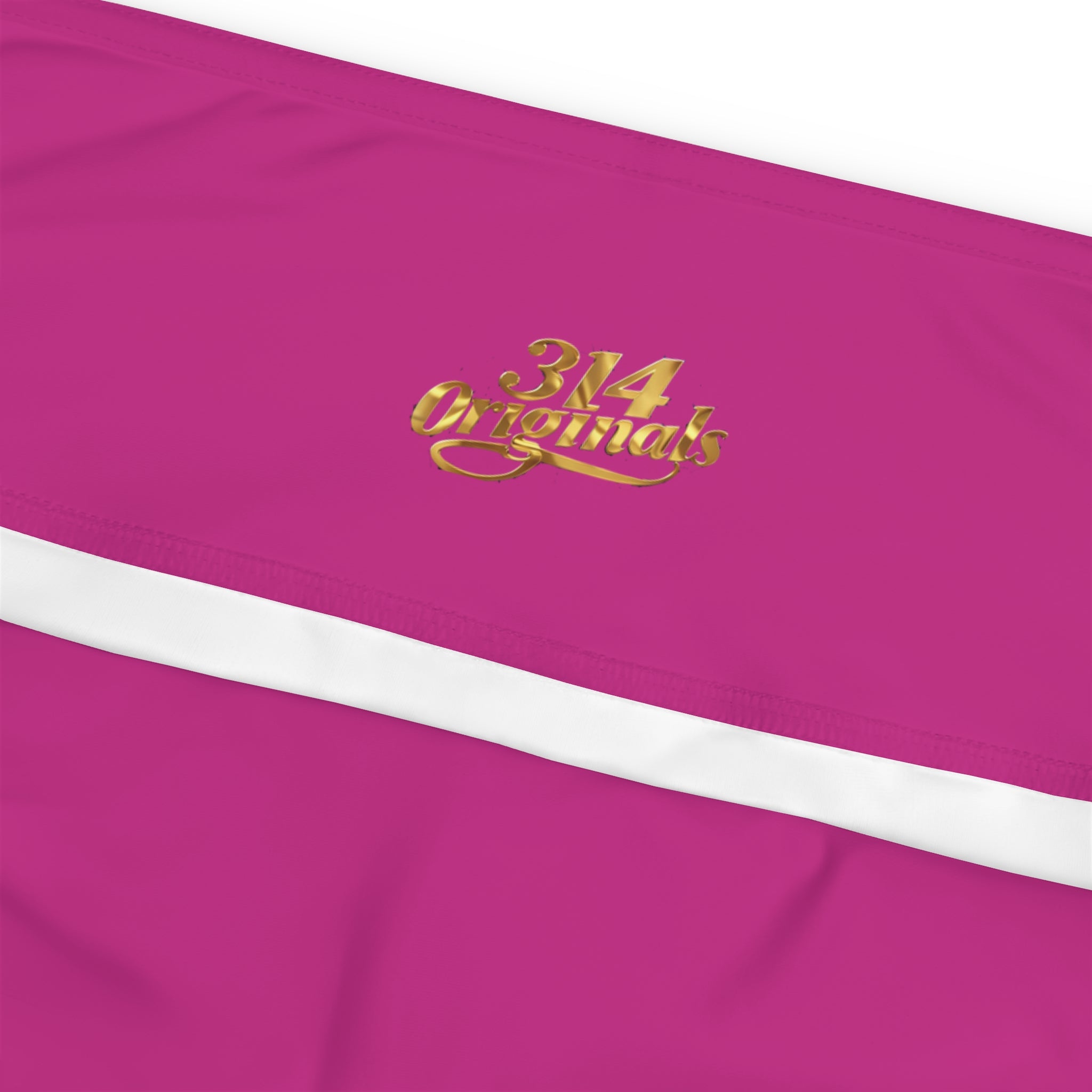 Pink Plus Size Leggings — Subtle Side Script Graphic, Comfortable Everyday Activewear - 314 Originals