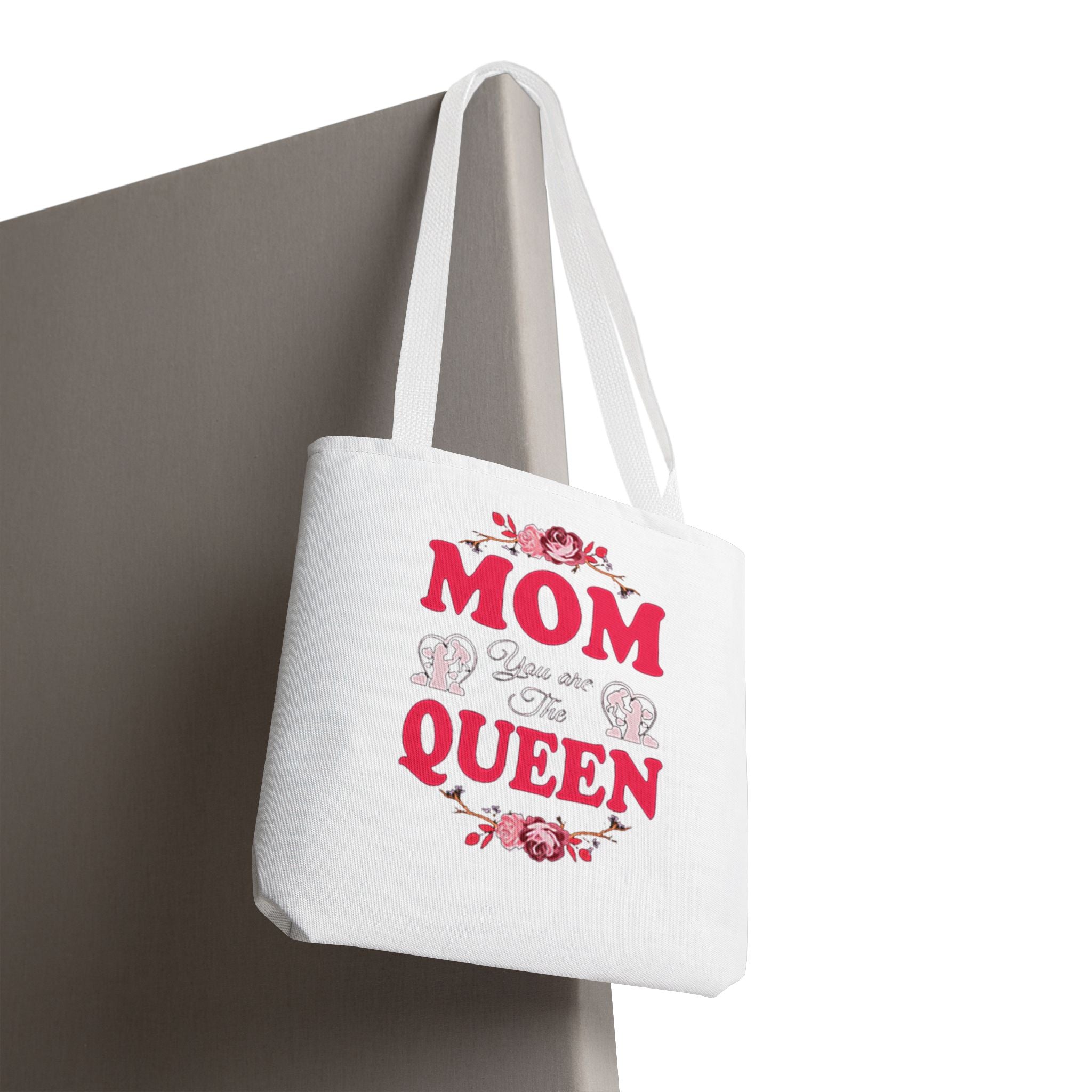 "Mom You're the Queen" Floral Mother's Day Tote Bag Printify Bags  314 Originals
