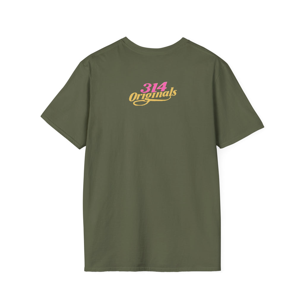 Queen Q Crown T‑Shirt — Pink & Gold Heart Logo Tee