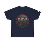 Tell It Like It Is Podcast — Bold City Skyline Statement T-Shirt Printify T-Shirt  314 Originals