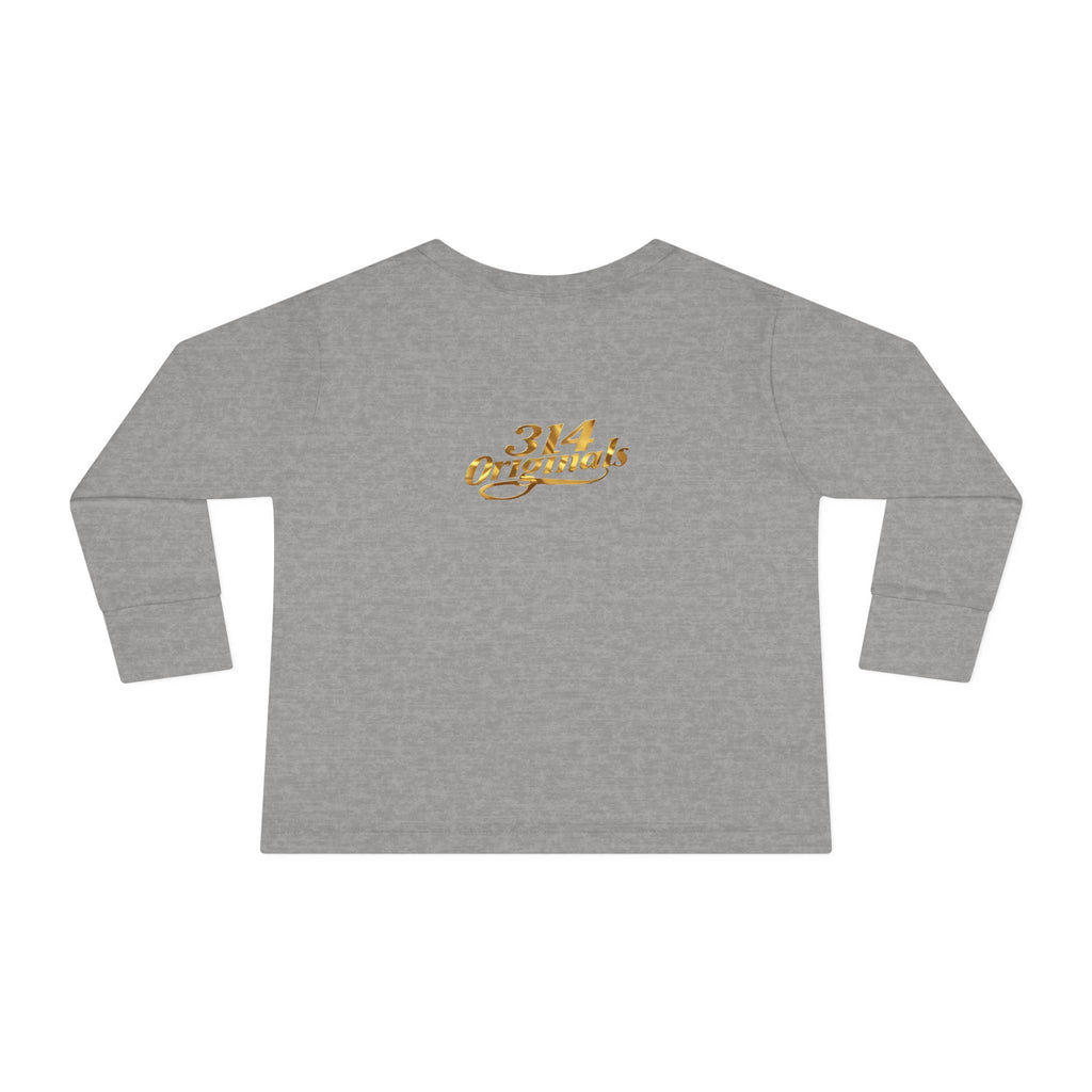 "Princess" Script Top with Gold Crown-Toddler Long Sleeve Tee Printify Kids clothes  314 Originals