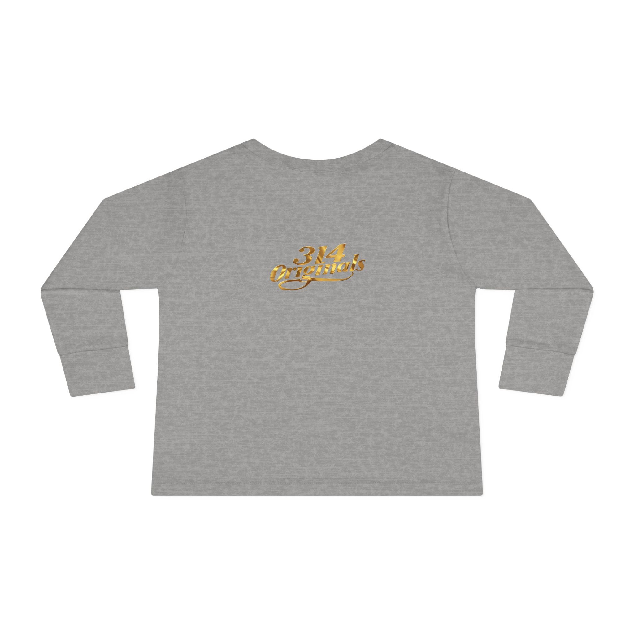 "Princess" Script Top with Gold Crown-Toddler Long Sleeve Tee Printify Kids clothes  314 Originals