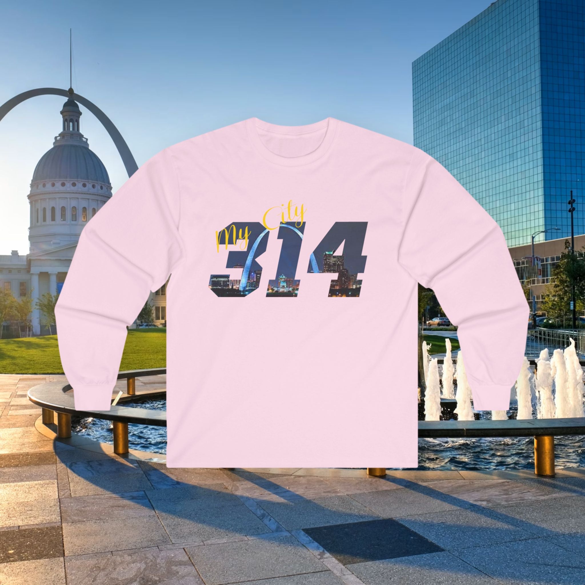 314 City Skyline Long Sleeve Tee — St. Louis 314 Originals - 314 Originals