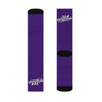 Purple Sublimation Socks with '314 Originals' Script — Athletic Crew Socks - 314 Originals