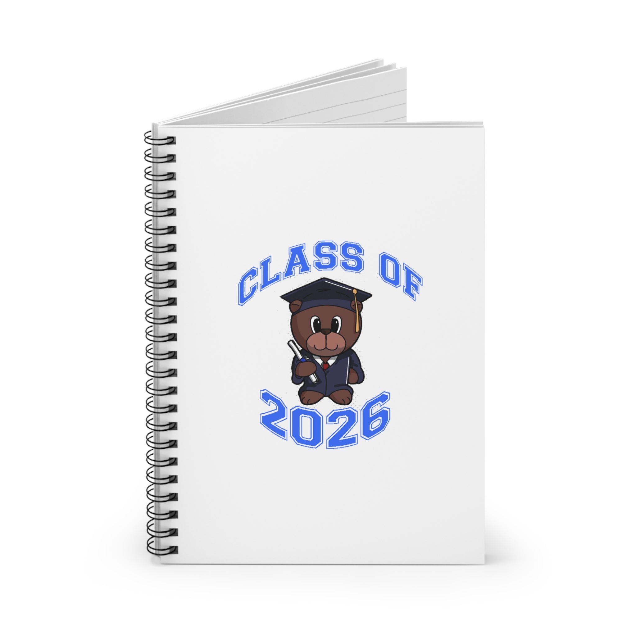 Class of 2026 Graduation Notebook — Cute Bear Grad Spiral Notebook