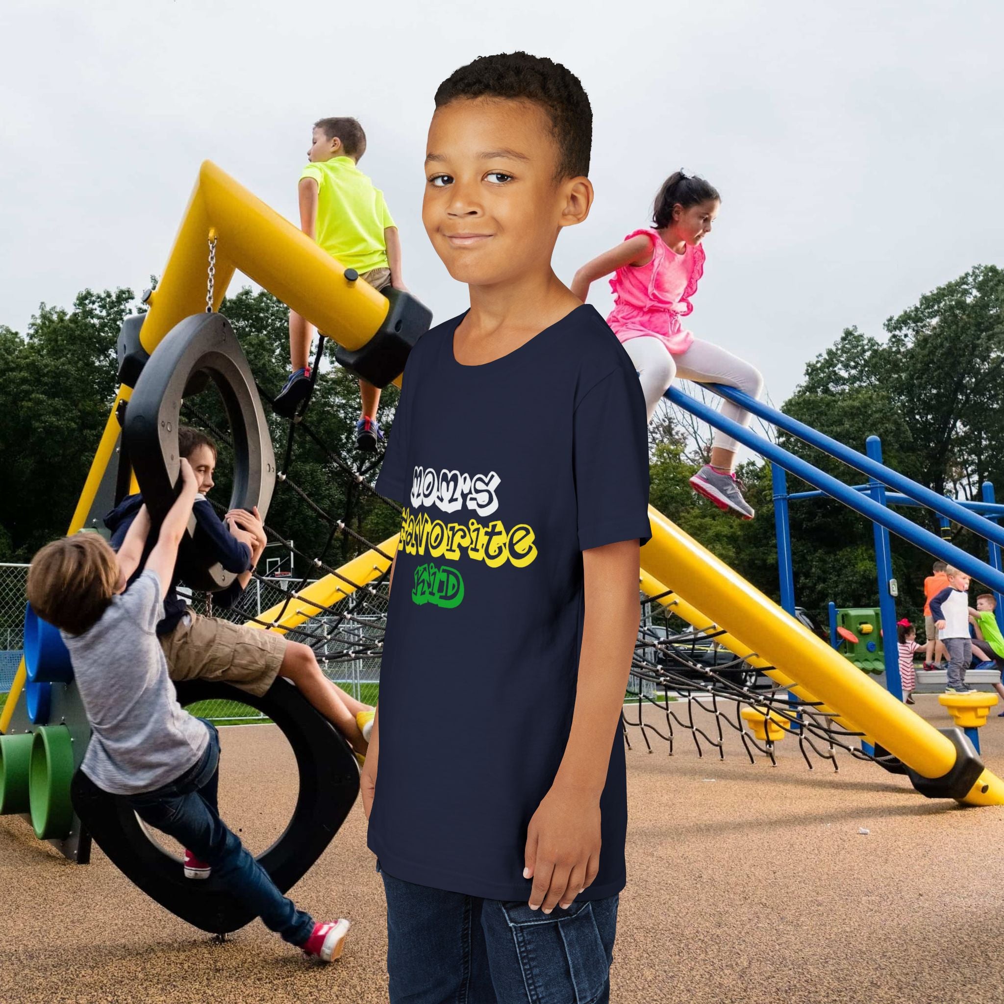 Boys "Favorite Kid" Retro Yellow & Green Graphic T-Shirt - 314 Originals