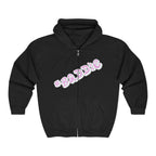 #Sweat à capuche zippé rose « Baddie » — Sweat à capuche graphique streetwear tendance