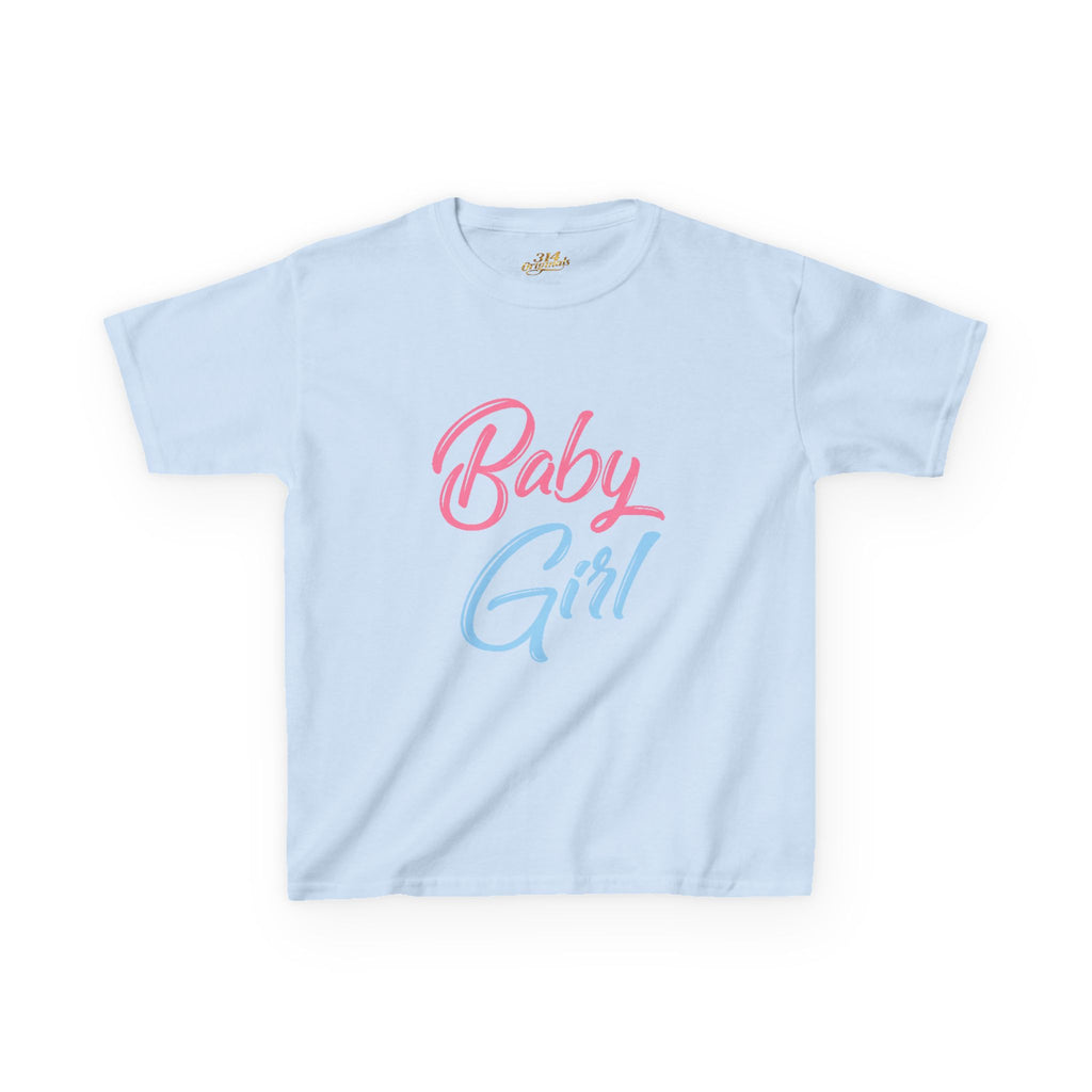 "Baby Girl" Pastel Script Shirt - 314 Originals