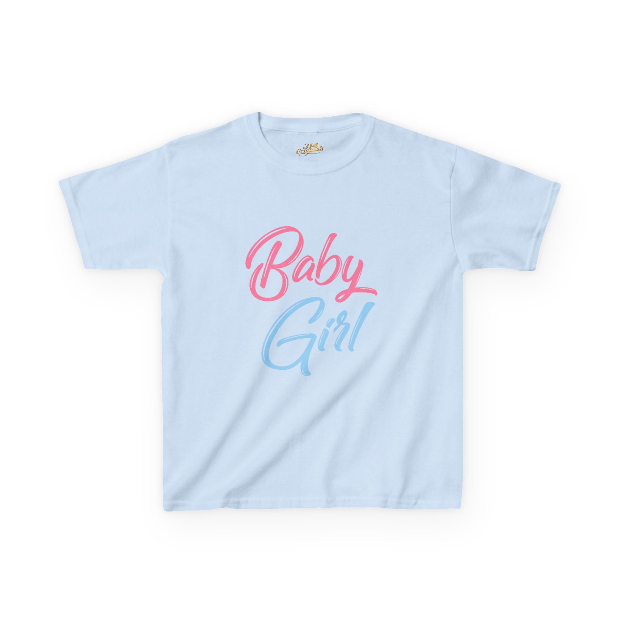 "Baby Girl" Pastel Script Shirt