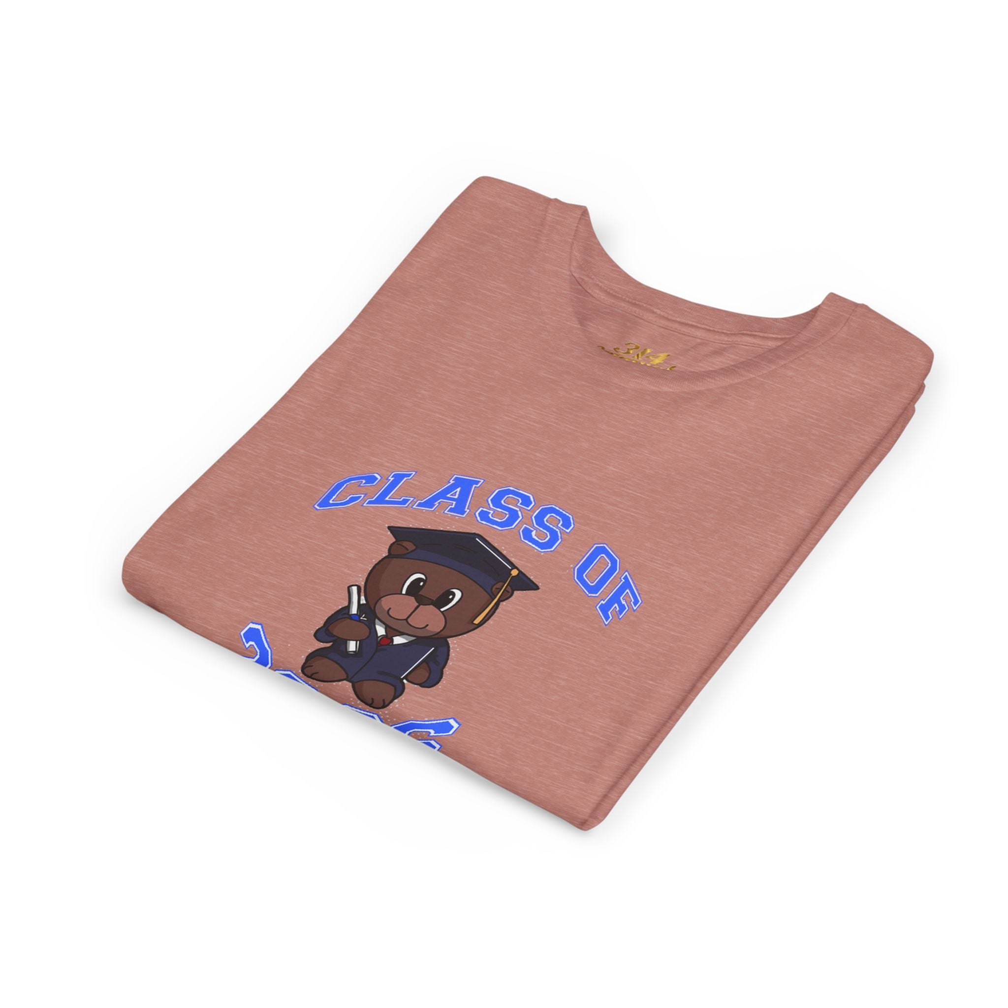 Class of 2026 Kids Graduation T‑Shirt — Cute Graduate Bear Youth Tee