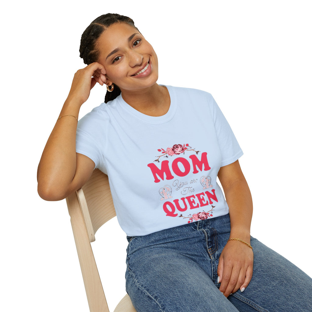 Mom You Are The Queen T‑Shirt — Floral Mother's Day Gift Printify T-Shirt  314 Originals