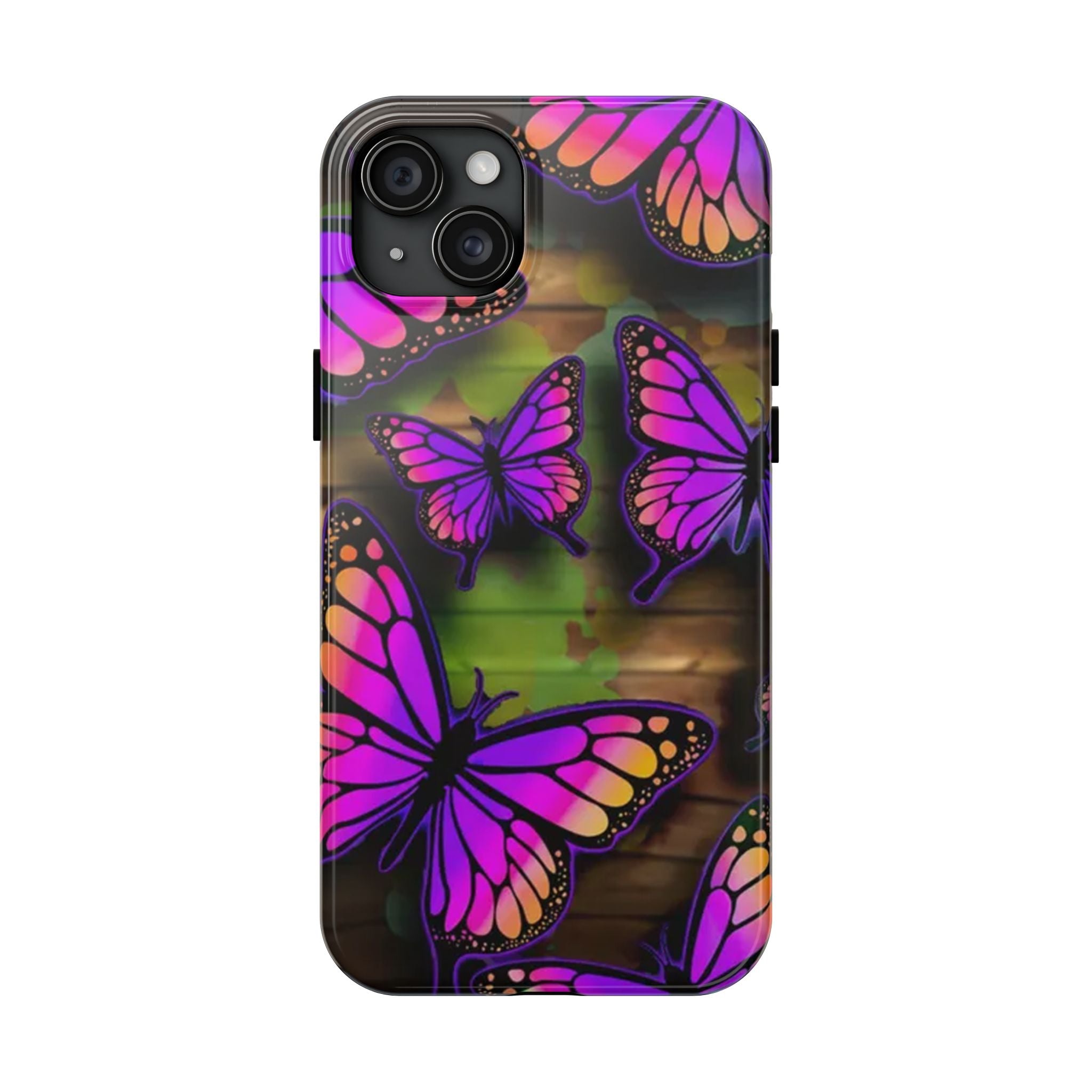 Purple Monarch Butterfly Tough Phone Case — Floral Nature Protective Cover Printify Phone Case  314 Originals