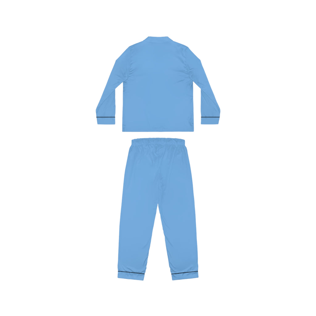 Women's Light Blue Satin Pajama Set — Luxurious Sleepwear - 314 Originals