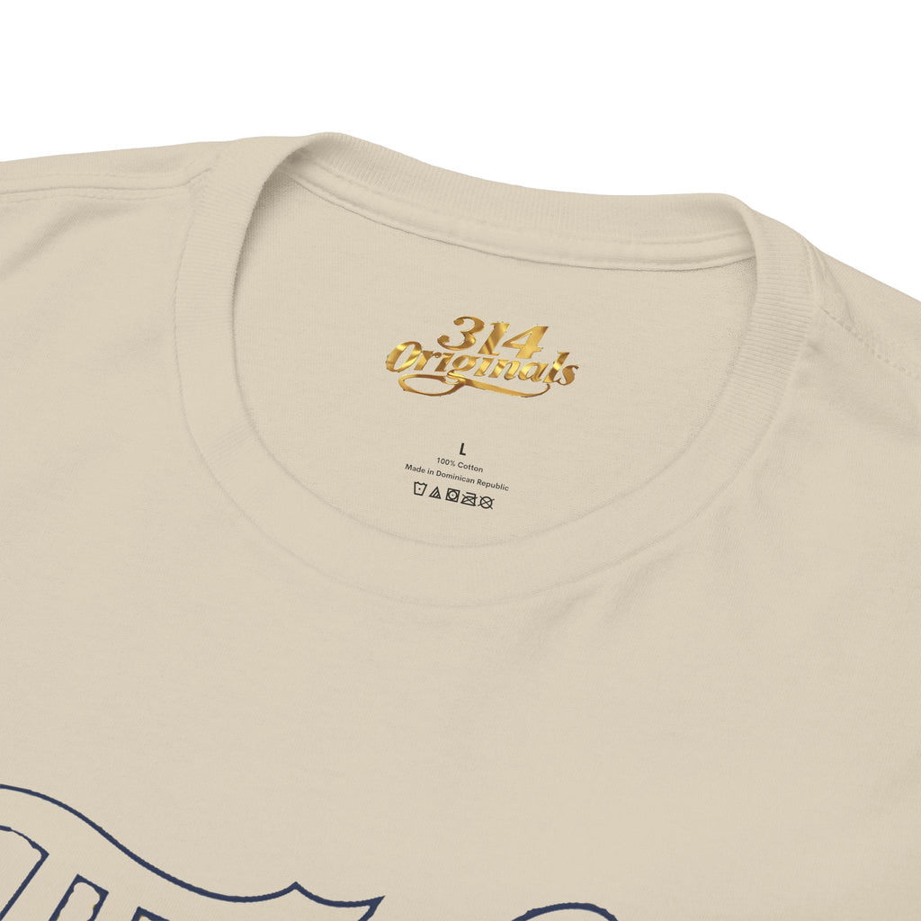 The Lou Script Sand Tee — Vintage Script Graphic T-Shirt Printify T-Shirt  314 Originals