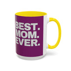 Best. Mom. Ever. Purple Accent Coffee Mug Printify Mug  314 Originals