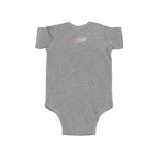Infant Bodysuit - "Eat. Sleep. Poop. Repeat." Cute Baby Onesie (Pink & Blue Text) Printify Kids clothes  314 Originals