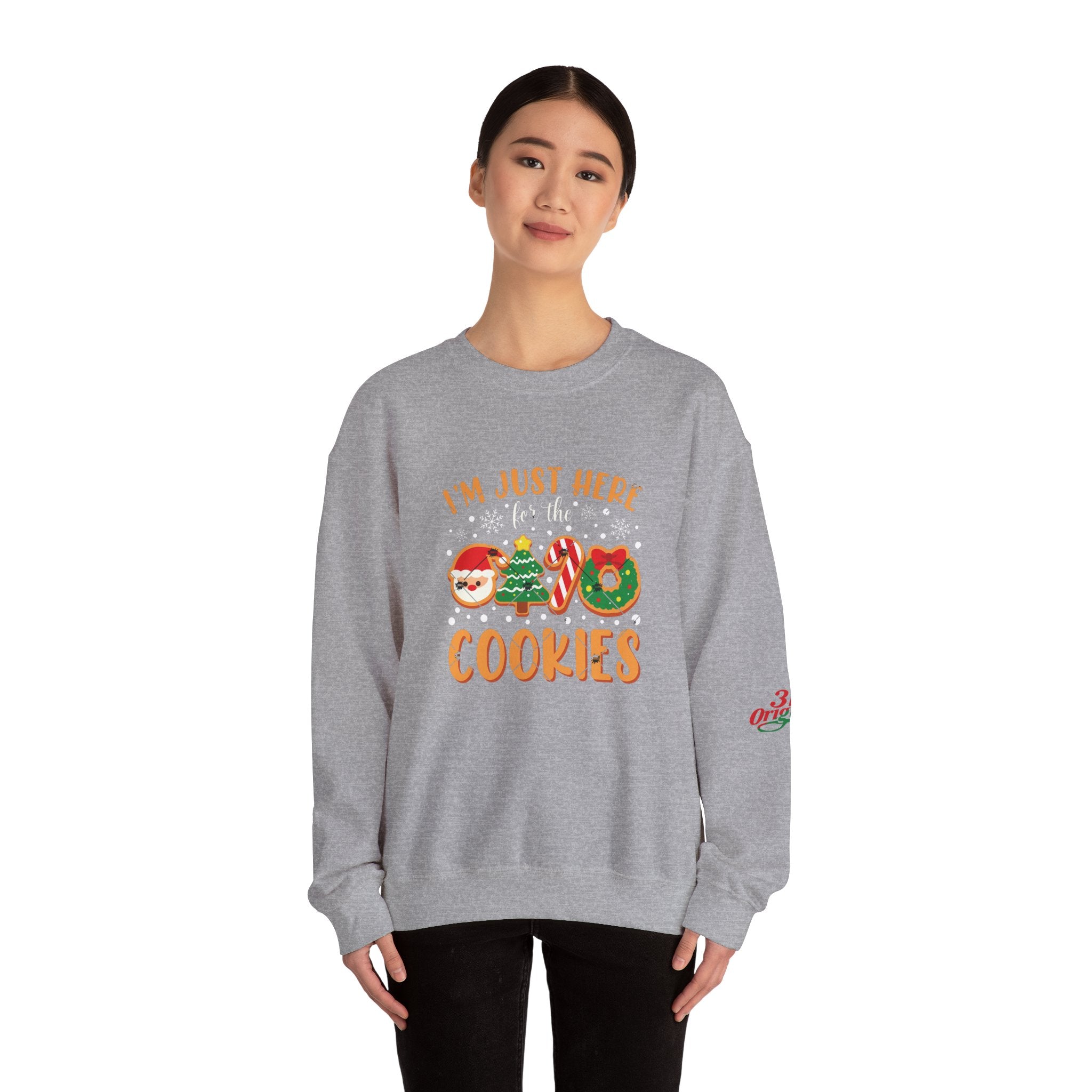Christmas Cookie Sweatshirt - "I'm Just Here for the Cookies" Holiday Crewneck - 314 Originals