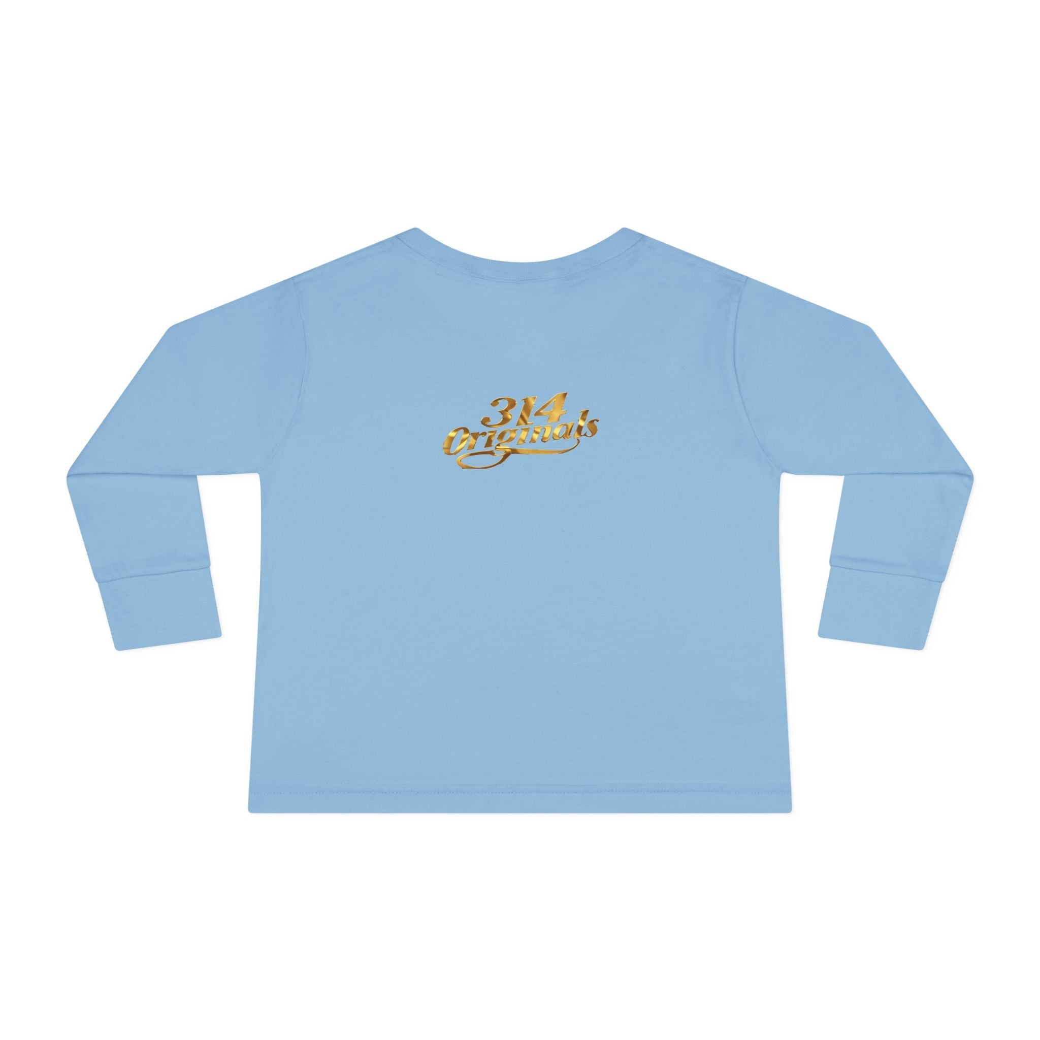Prince Toddler Long Sleeve Tee — Gold Crown Script Printify Kids clothes  314 Originals