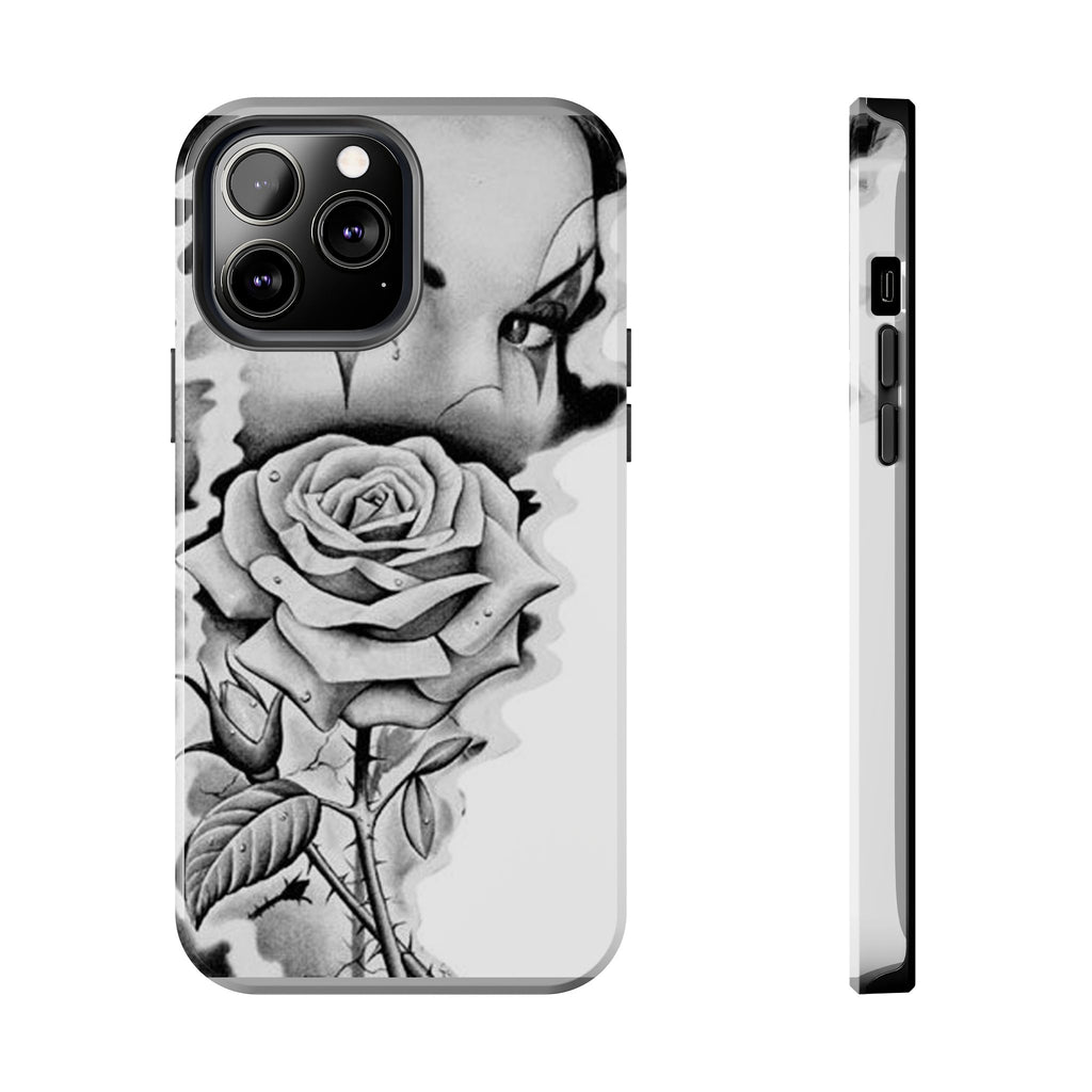Noir Clown Face with Rose Shockproof Phone Cover - 314 Originals