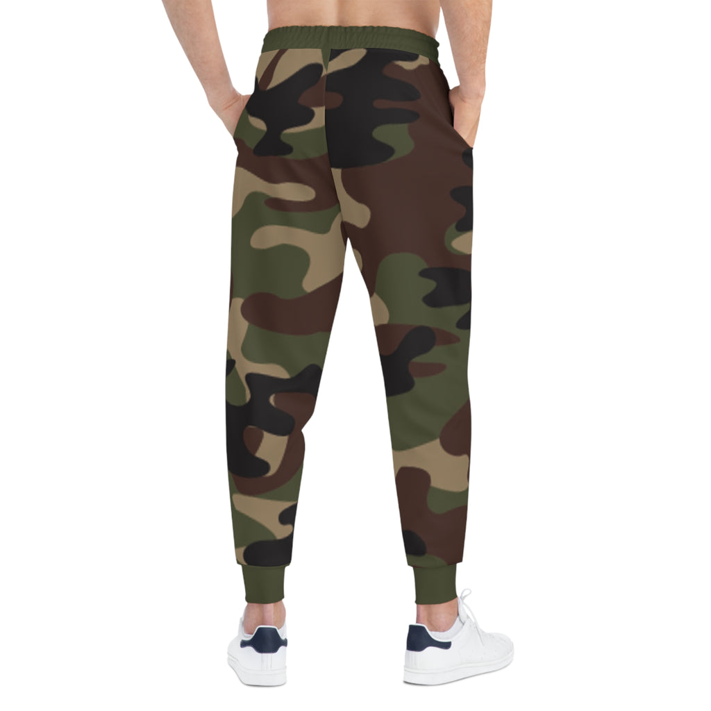 Green Camo 314 Originals Athletic Joggers – Retro Script Logo Sweatpants