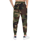 Green Camo 314 Originals Athletic Joggers – Retro Script Logo Sweatpants