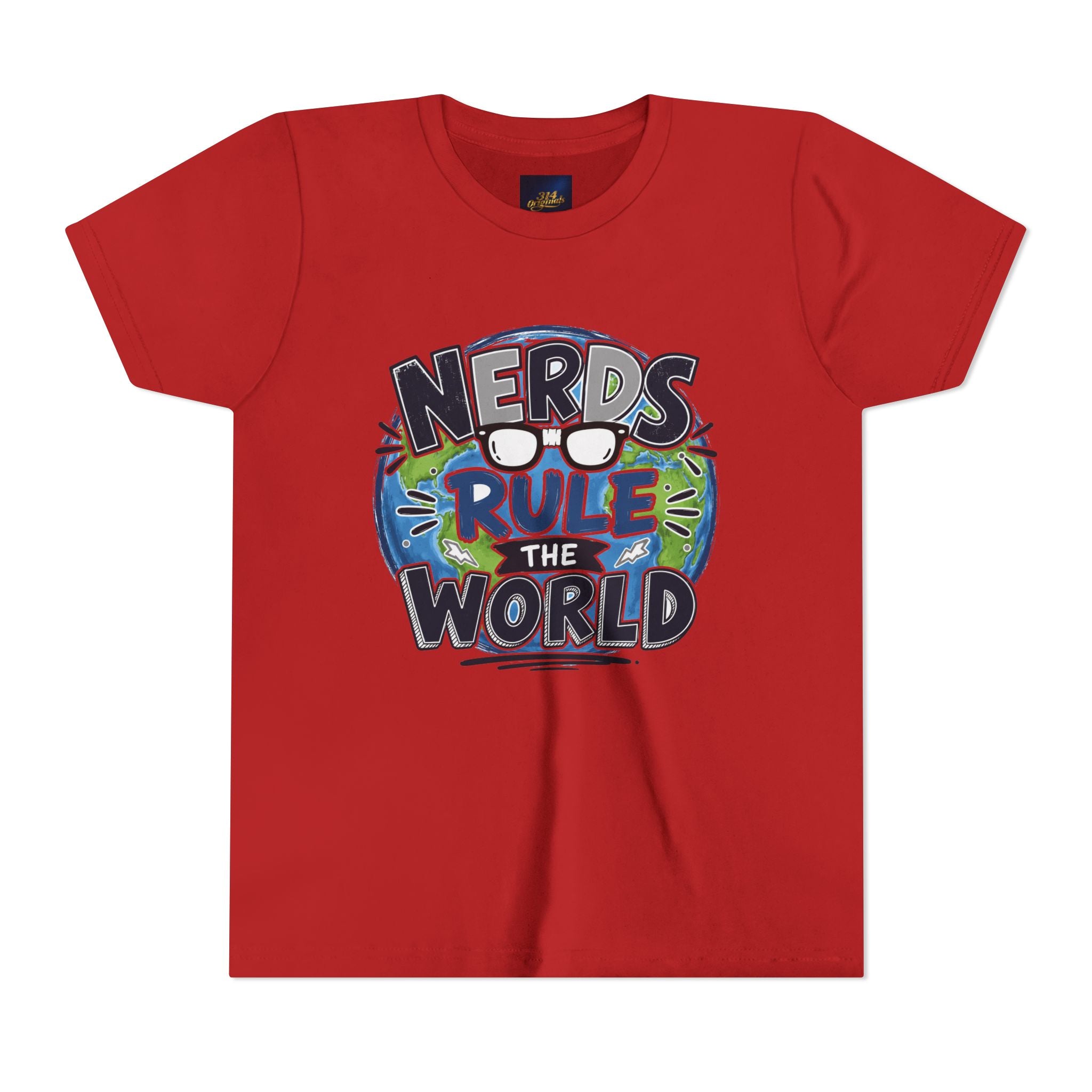 "Nerds Rule the World" Graphic Youth Girls Tee Shirt
