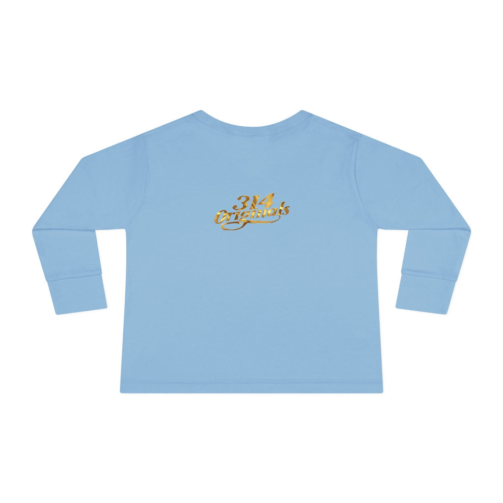 "Princess" Script Top with Gold Crown-Toddler Long Sleeve Tee Printify Kids clothes  314 Originals