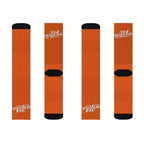 Orange Sublimation Socks with '314 Originals' Script — Athletic Crew Socks - 314 Originals