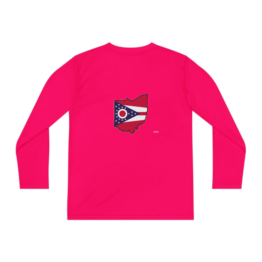 Ohio Flag Youth Long Sleeve Tee — Youngstown Text Graphic - 314 Originals