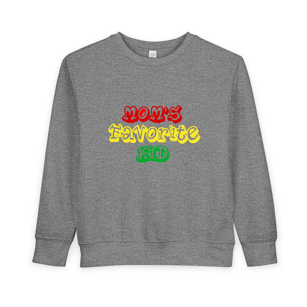 Mom's Favorite Kid Toddler Sweatshirt — Colorful Retro Rasta Kids Pullover