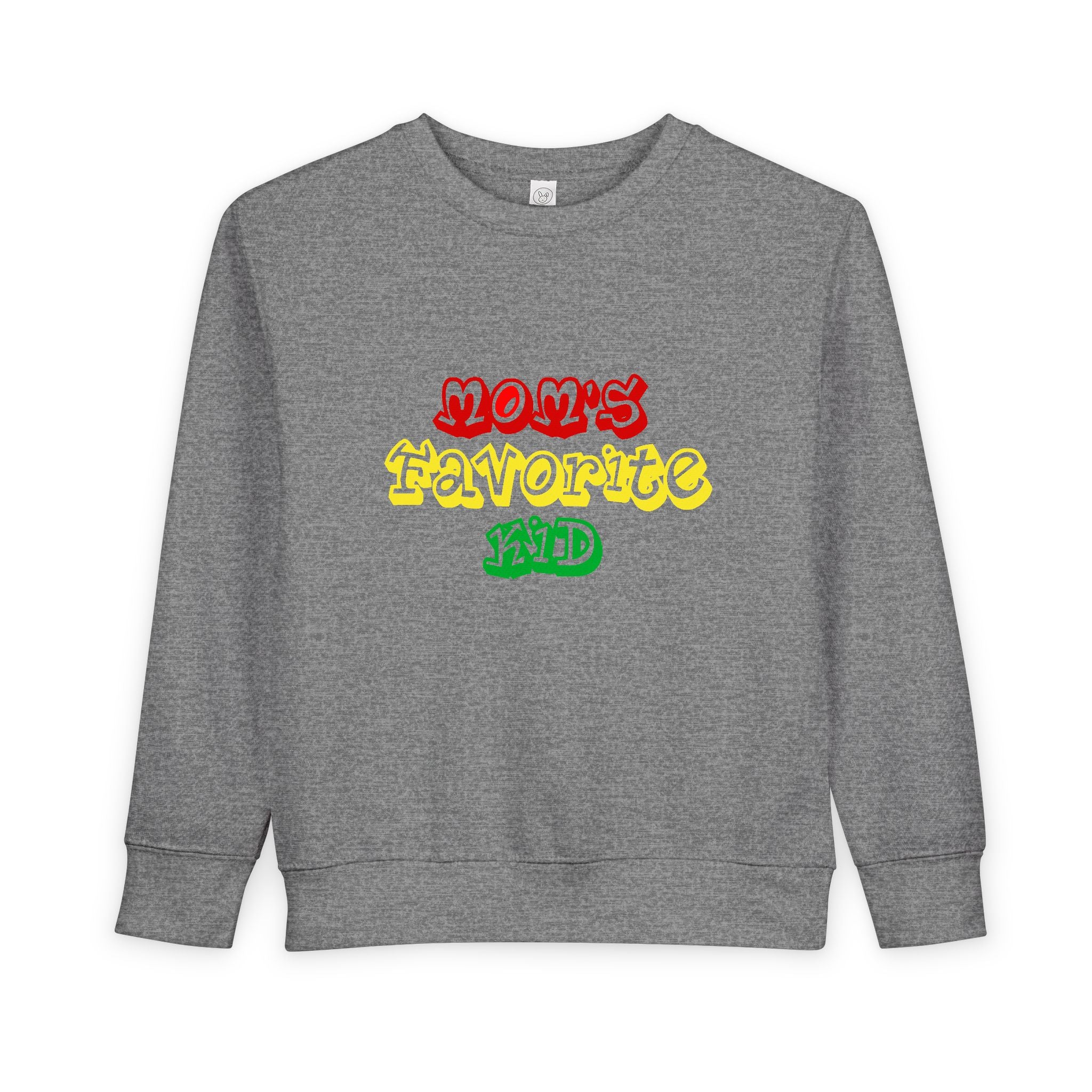Mom's Favorite Kid Toddler Sweatshirt — Colorful Retro Rasta Kids Pullover