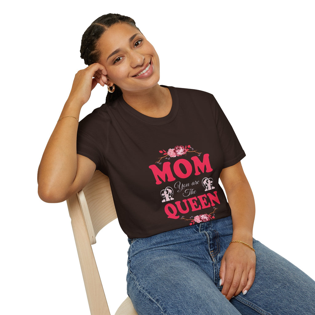 Mom You Are The Queen T‑Shirt — Floral Mother's Day Gift Printify T-Shirt  314 Originals