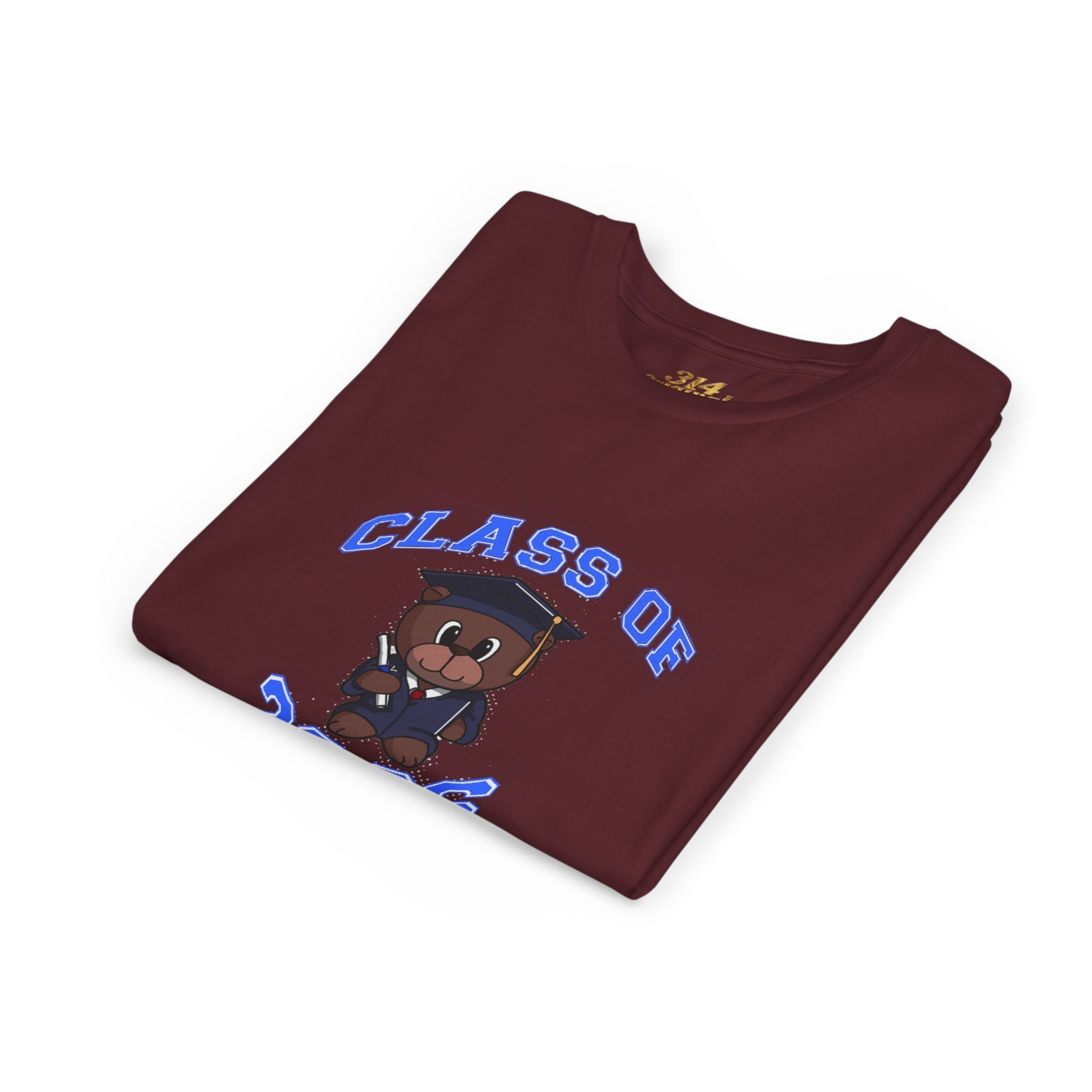 Class of 2026 Kids Graduation T‑Shirt — Cute Graduate Bear Youth Tee