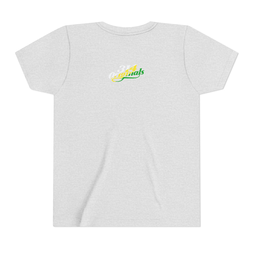 Girl's "Favorite Kid" Retro Yellow & Green Graphic T-Shirt