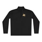 AGO Quarter-Zip Pullover — Small Gold & Black Chest Embroidery, Lightweight Casual Pullover - 314 Originals