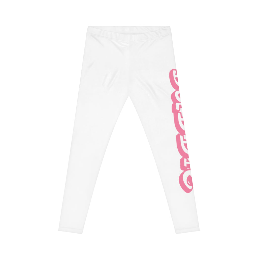 #Baddie Pink Script Leggings — Women's Casual Graphic Leggings - 314 Originals