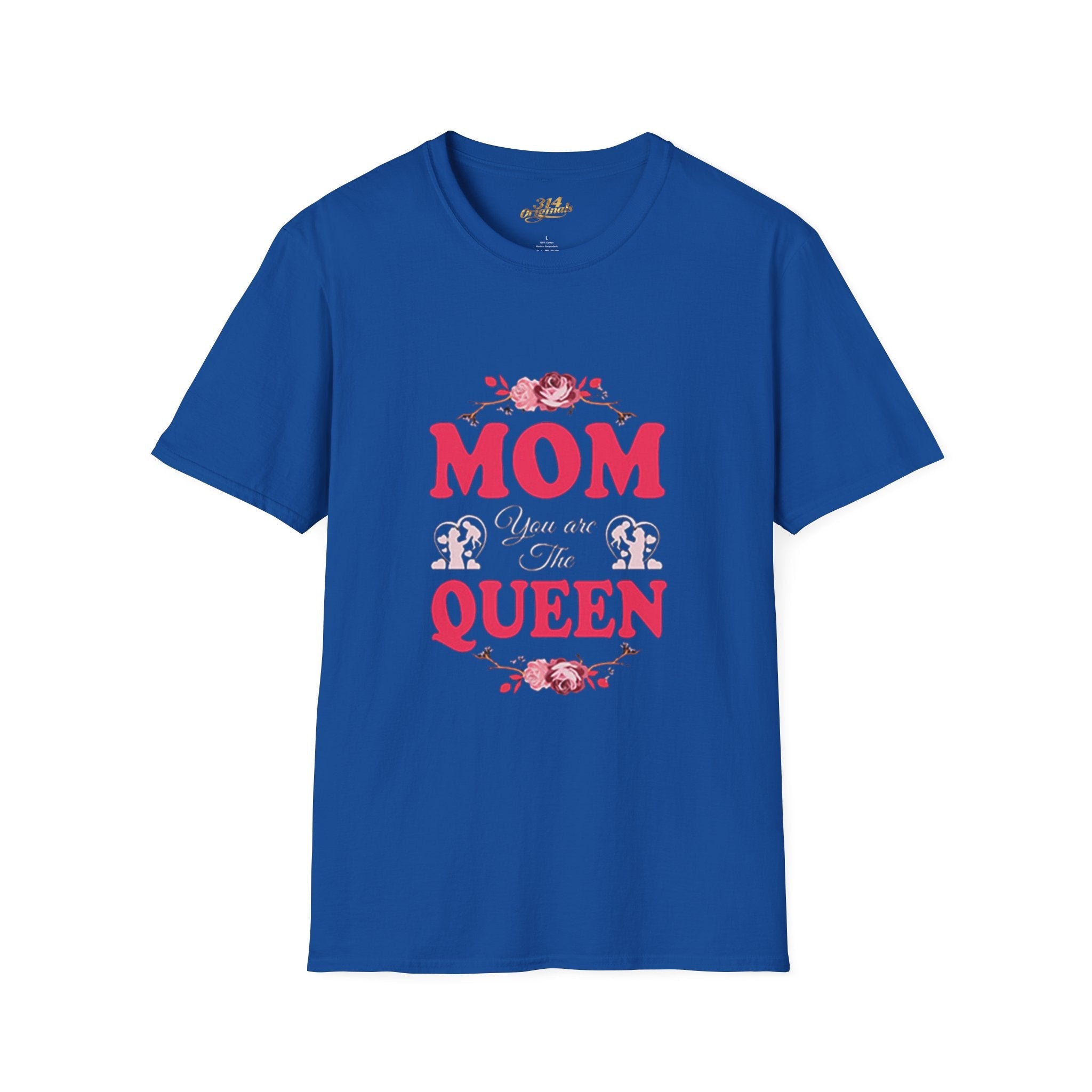 Mom You Are The Queen T‑Shirt — Floral Mother's Day Gift Printify T-Shirt  314 Originals