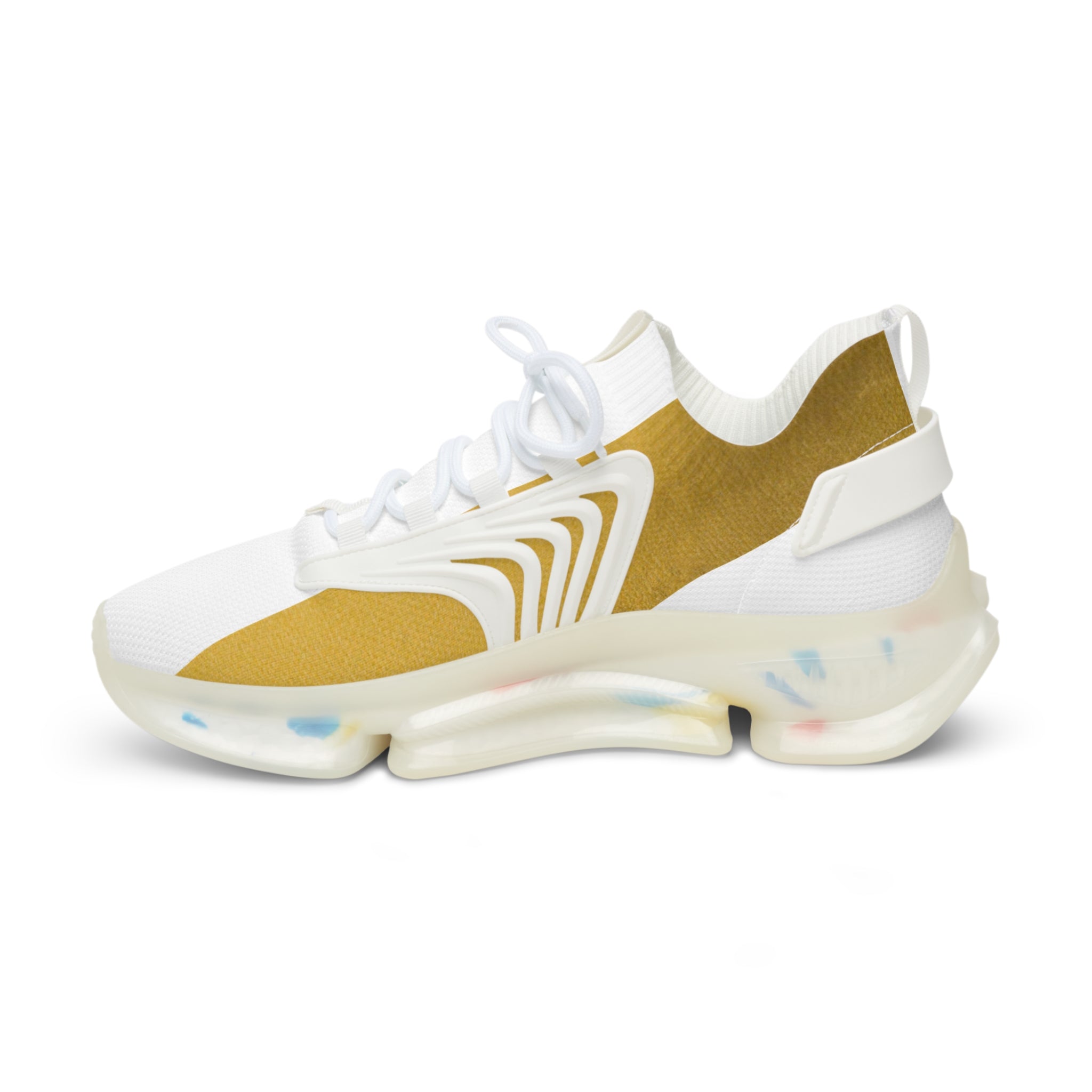 314 Gold Mesh Running Sneakers