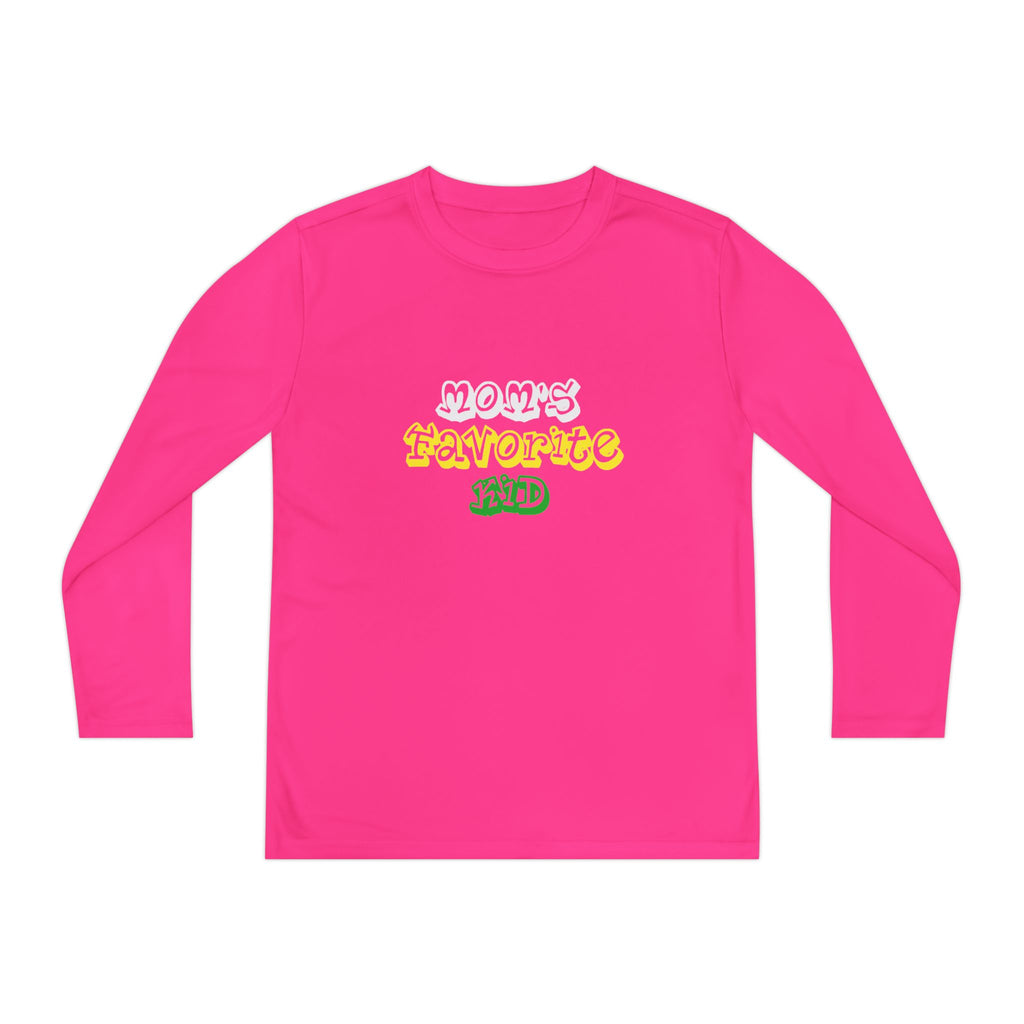 "Mom's Favorite Kid" Youth Long Sleeve Tee —  Retro Graphic