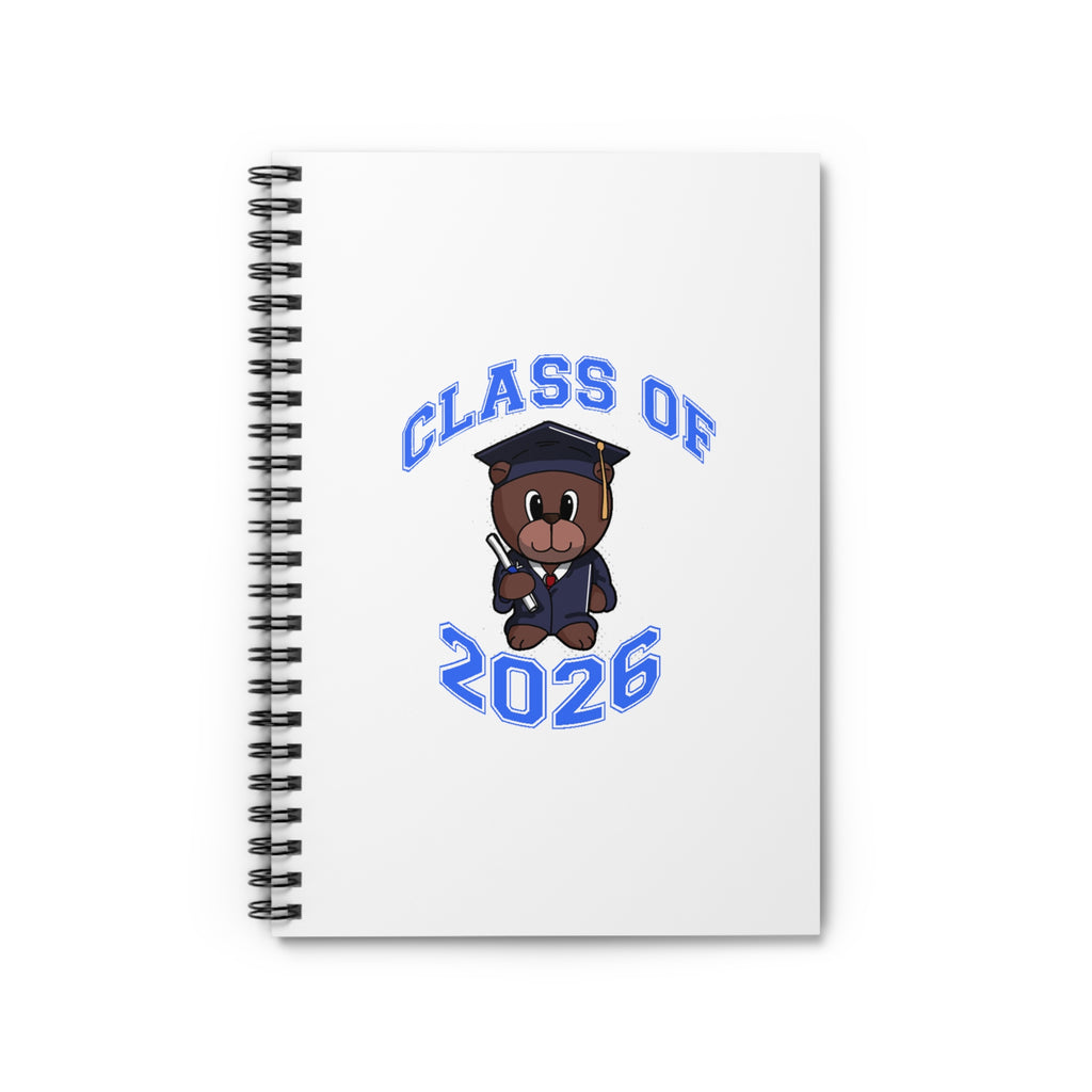 Class of 2026 Graduation Notebook — Cute Bear Grad Spiral Notebook