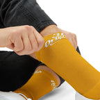 Yellow Sublimation Socks with '314 Originals' Script — Athletic Crew Socks - 314 Originals