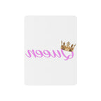 Queen Temporary Tattoo — Pink Script with Gold Crown (Bachelorette, Birthday, Party Favor) - 314 Originals