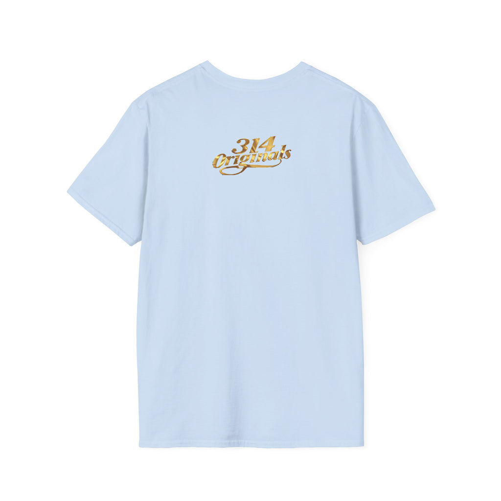 St. Louis Arch Skyline Tee — Born Hustler Front, 314 Originals Back - 314 Originals