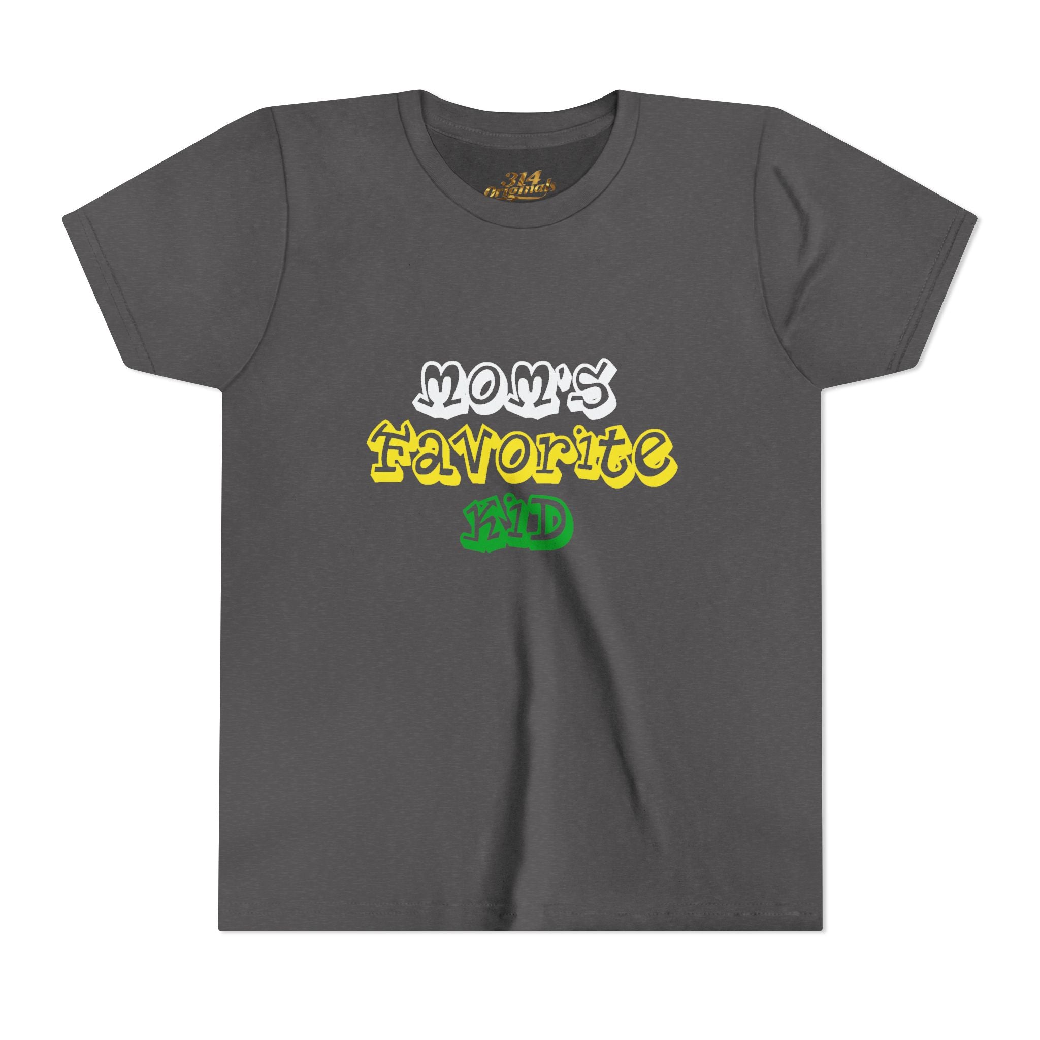Boys "Favorite Kid" Retro Yellow & Green Graphic T-Shirt