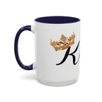 King Script Accent Coffee Mug — Crowned 'King' Ceramic Coffee Cup (11/15oz) - 314 Originals