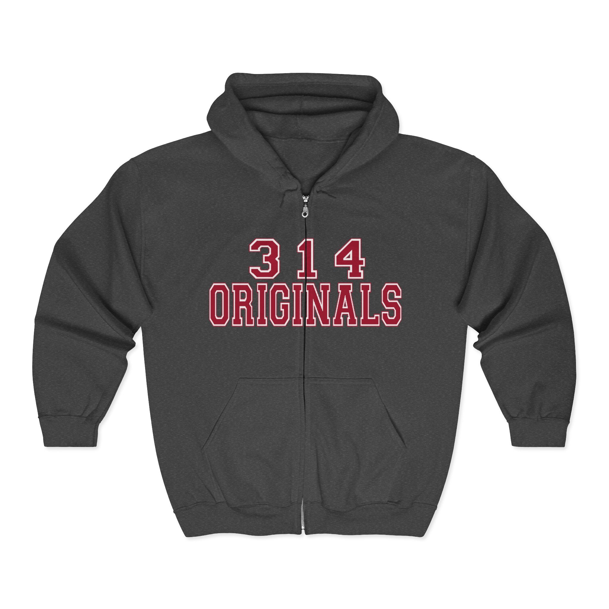 314 Originals Zip Hoodie — Retro Varsity Full-Zip Sweatshirt - 314 Originals