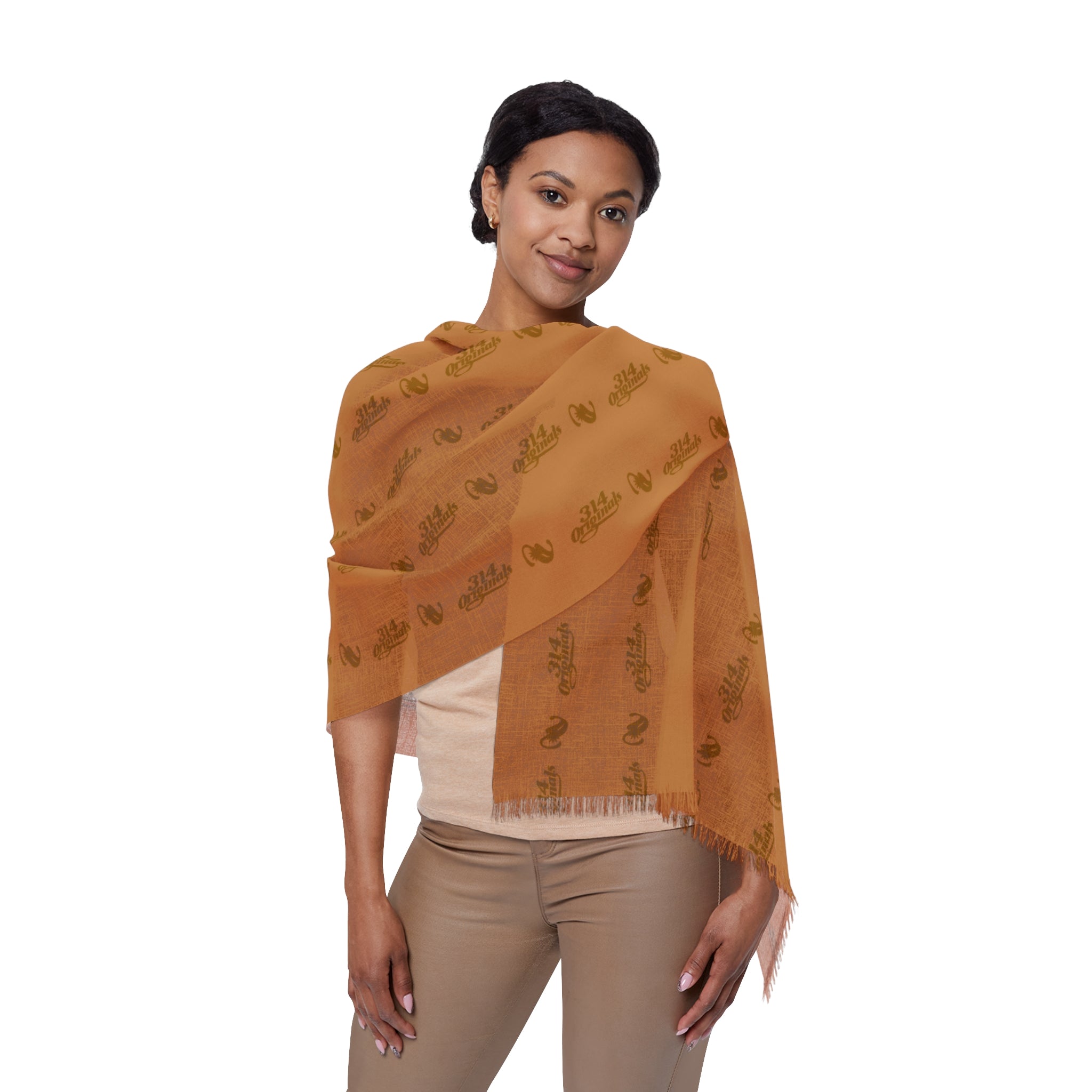 Lightweight Autumn Scarf — Soft Fringe Fall Pattern Wrap - 314 Originals