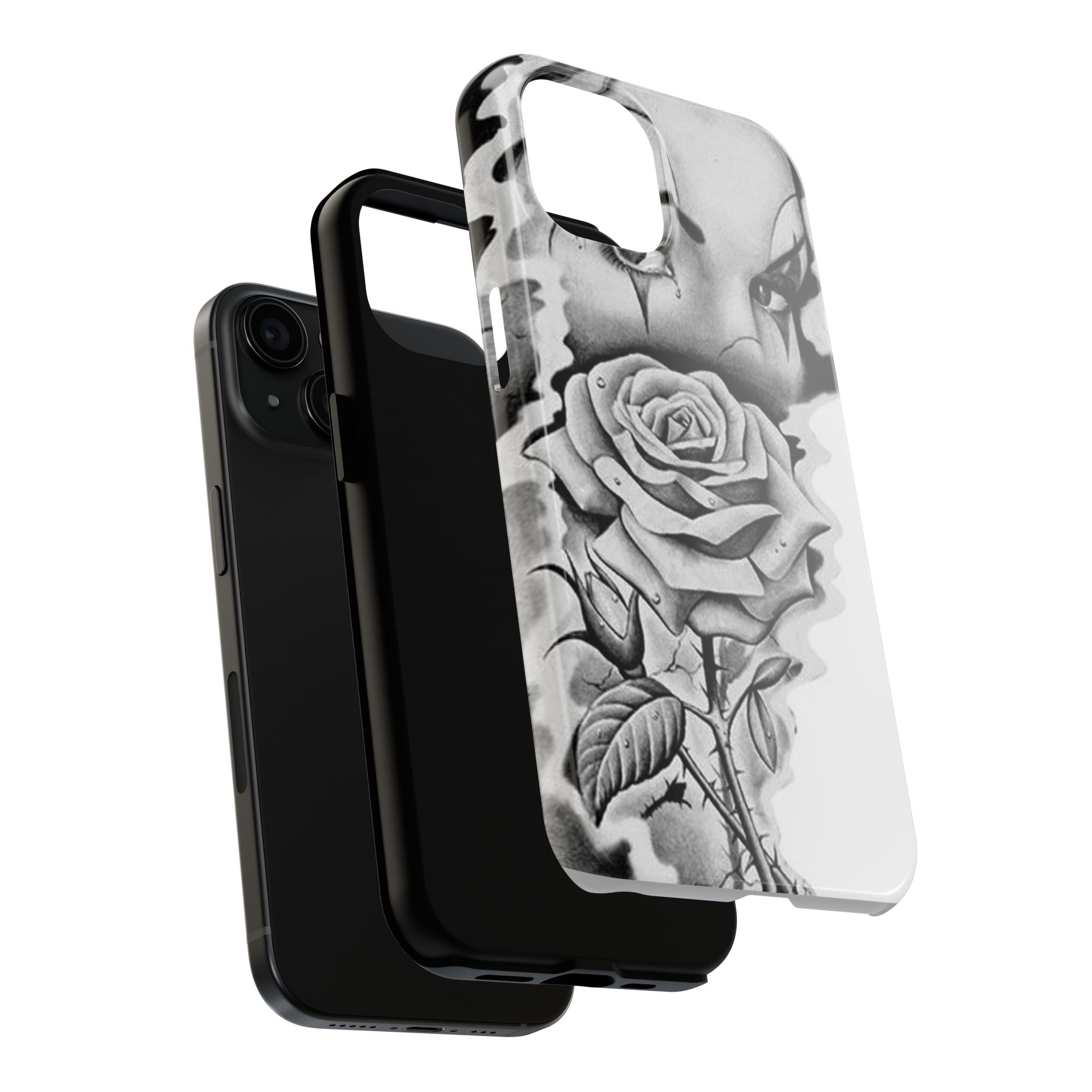 Noir Clown Face with Rose Shockproof Phone Cover - 314 Originals