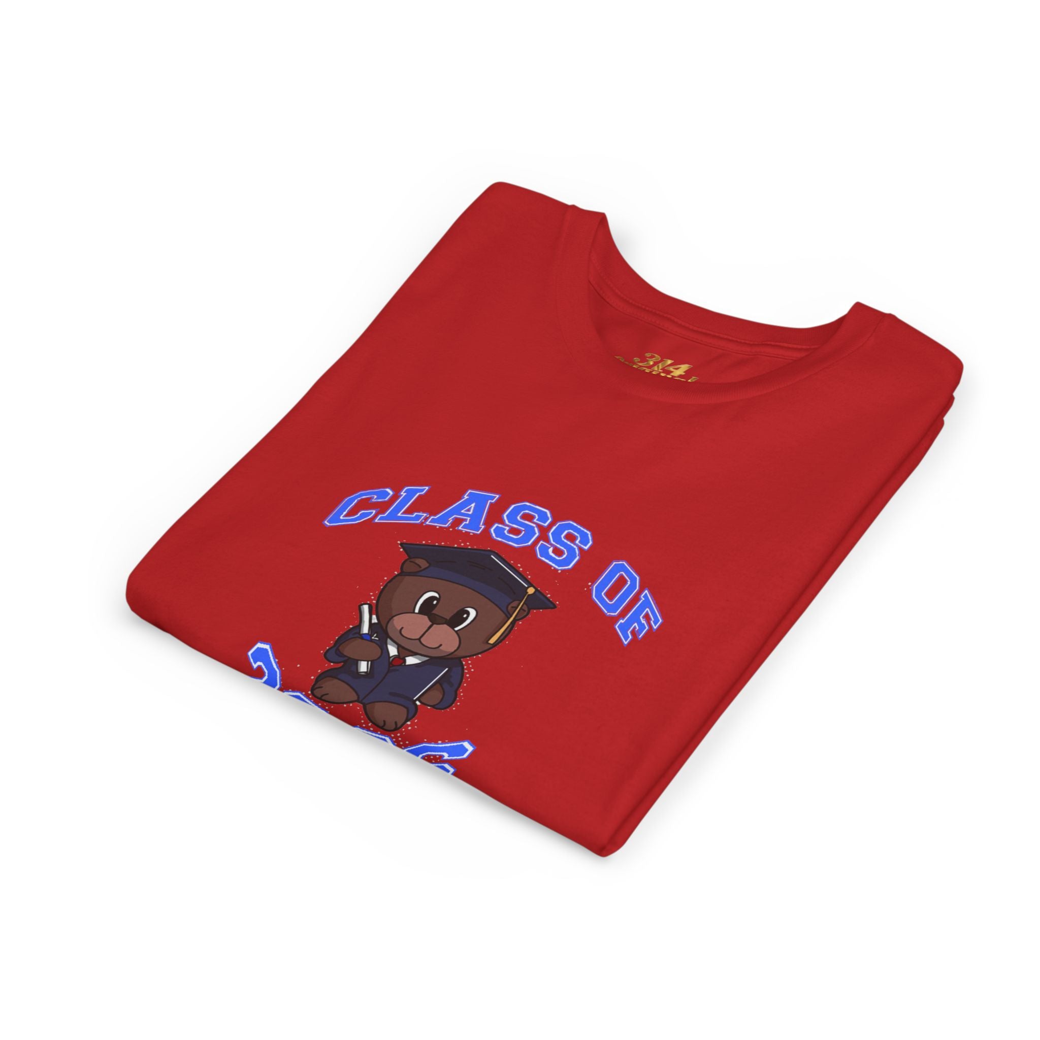 Class of 2026 Kids Graduation T‑Shirt — Cute Graduate Bear Youth Tee
